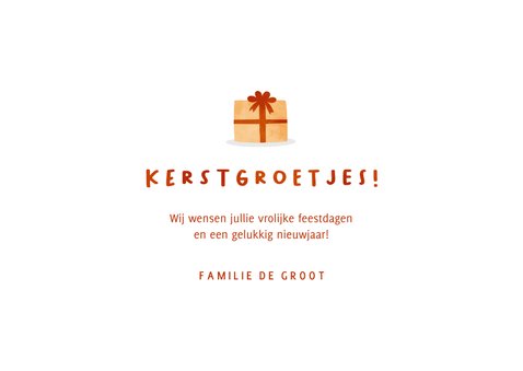 Kerstkaart kerstgezin met eigen foto's 3