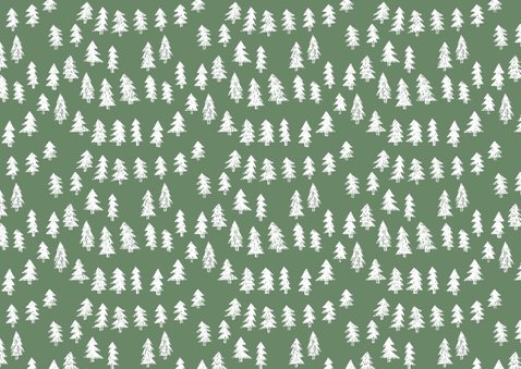 Kerstkaart kerstwinkel met kerstbomen 2