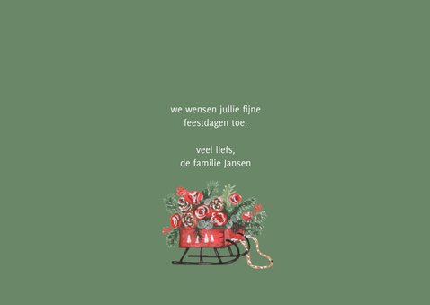 Kerstkaart kerstwinkel met kerstbomen 3