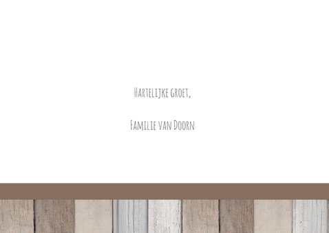 Kerstkaart krijt hout label 3