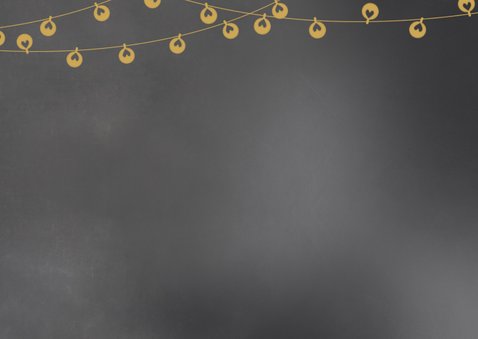 Kerstkaart krijt lampjes Achterkant