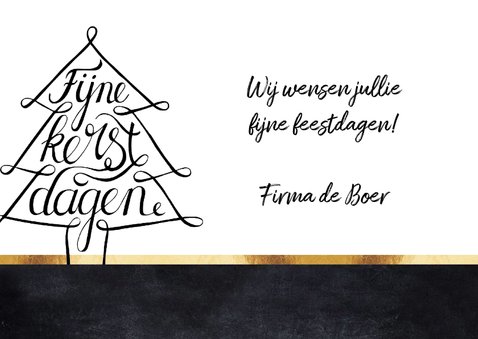 Kerstkaart krijtbord boom label 3