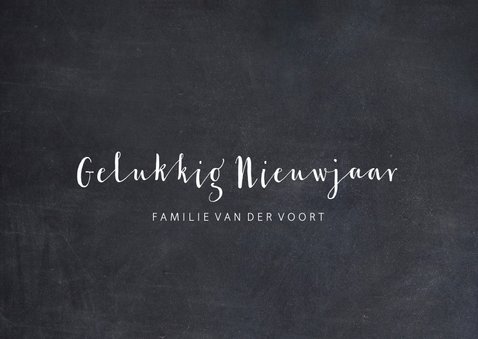 Kerstkaart krijtbord en goudversiering 3