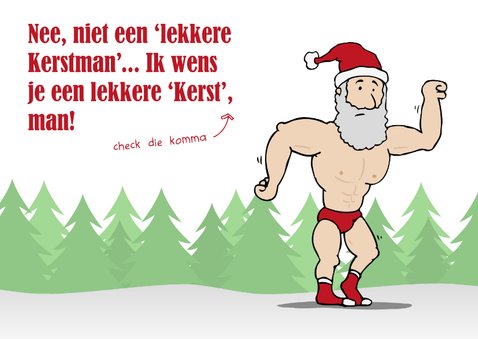 Kerstkaart lekkere kerstman 3