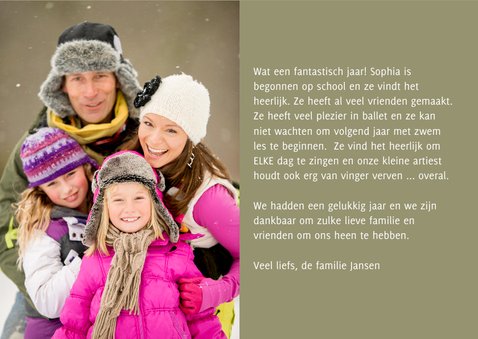 Kerstkaart letters en sneeuw 3