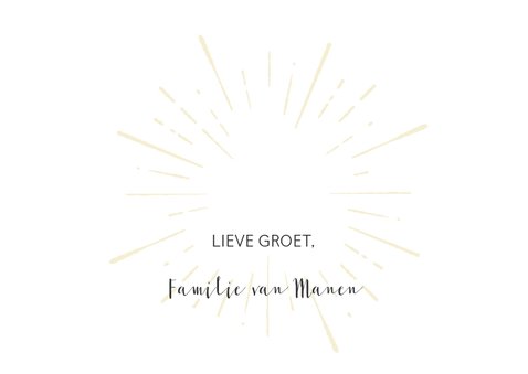 Kerstkaart licht goud 3