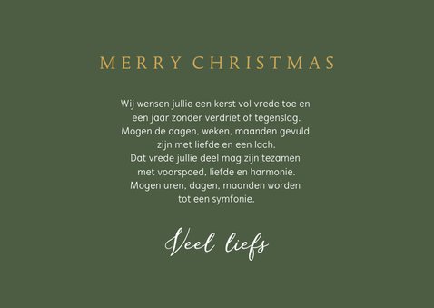 Kerstkaart liefdevol joy grafisch goud merry christmas 3