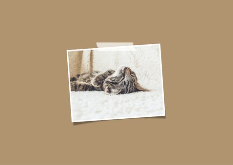 Kerstkaart liggend fijne kerstdagen met foto en gouden kader 2