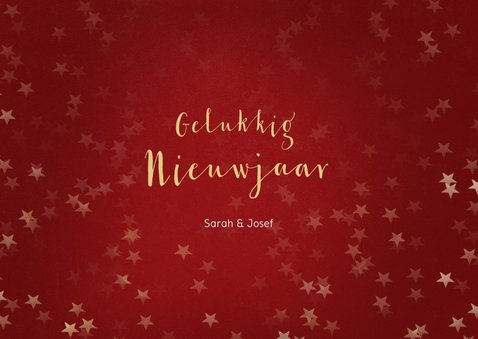 Kerstkaart liggend met gouden kerstboom - Een gouden kerst 3