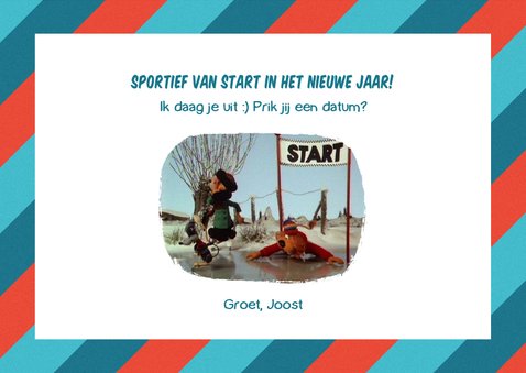 Kerstkaart Loeki tv schaats 3