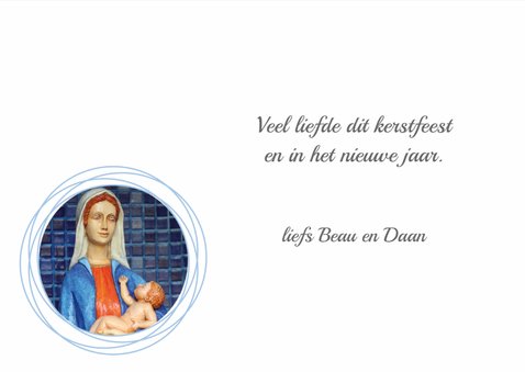 Kerstkaart Maria met Jezus 3