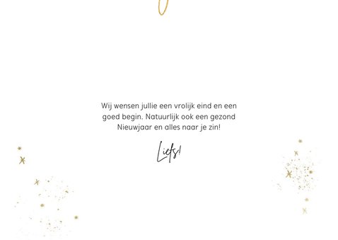 Kerstkaart ‘Merry Christmas’goudlook watercolour glitter 3