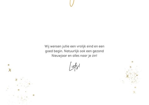 Kerstkaart âMerry Christmasâgoudlook watercolour glitter 3