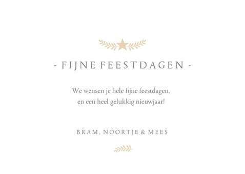 Kerstkaart met 3 eigen foto's en aanpasbare tekst 3