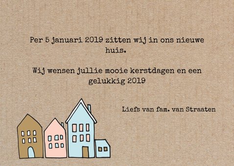 Kerstkaart met adres wijziging 3