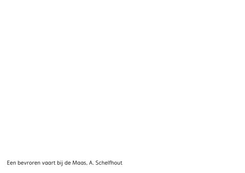 Kerstkaart met afbeelding van A. Schelfhout bevroren vaart 2