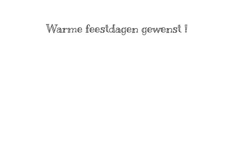 Kerstkaart met de kerstelf de kaars uitblazen 3