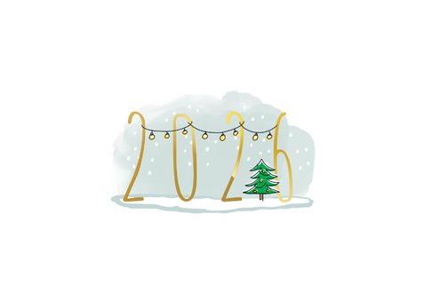 Kerstkaart met dieren met kerstmuts en nieuw jaar 2