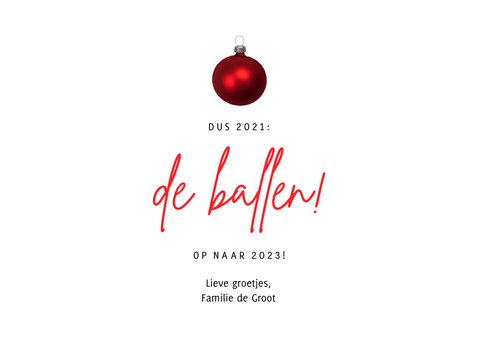 Kerstkaart met foto - 2022 was geen bal aan 3
