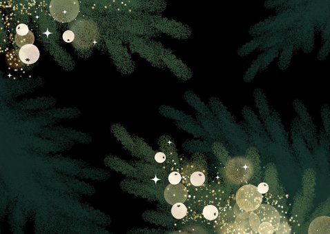 Kerstkaart met foto en gouden accenten 2