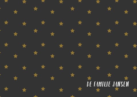 Kerstkaart met foto en gouden letters 3