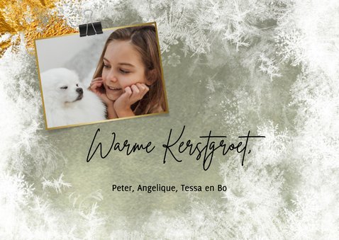Kerstkaart met foto en kerstboom 3