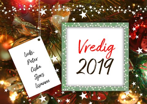 Kerstkaart met foto en psalm 3