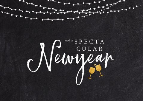Kerstkaart met foto, lampjes en 'wonderful XMAS' 2