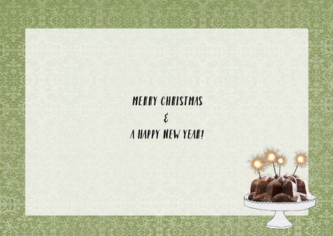 Kerstkaart met hertjes aan een gezellige tafel 3