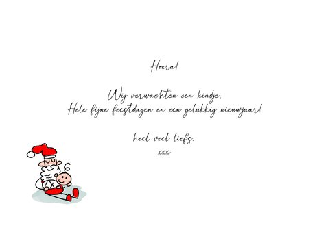 Kerstkaart met jaartal en babies 3