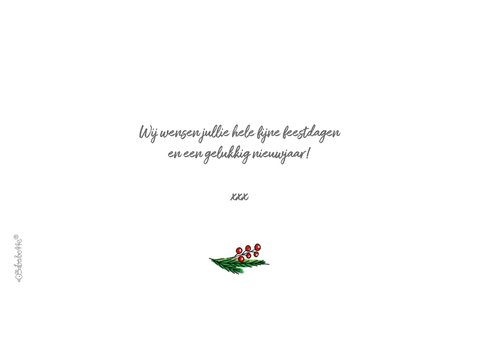 Kerstkaart met kerstmannetjes en 2026 3