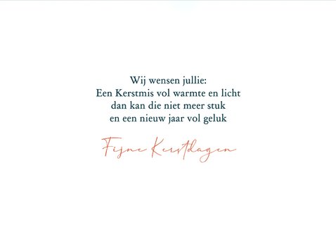 Kerstkaart met kleurrijk getekende lampjes 3