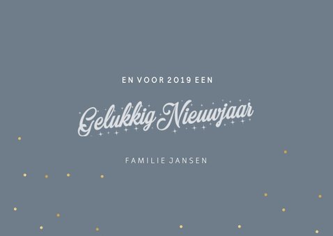 Kerstkaart met sterretjeskader en gouden stipjes 3