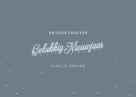 Kerstkaart met sterretjeskader en gouden stipjes 3
