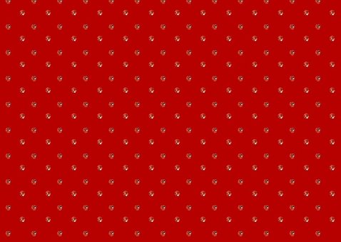 Kerstkaart met trendy rood in glitter strass steentjes 2