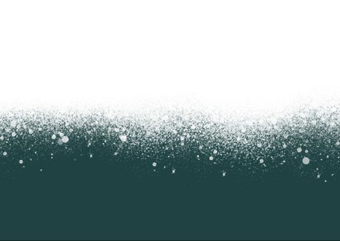 Kerstkaart modern, groen met sneeuw en moderne typografie 2
