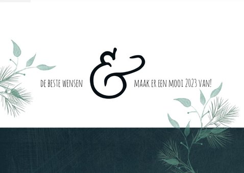 Kerstkaart modern met foto en sterretjes 2022-2023 3
