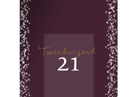 Kerstkaart modern, met foto, sterretjes en tekst in goudlook 2