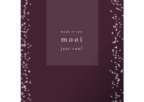 Kerstkaart modern, met foto, sterretjes en tekst in goudlook 3