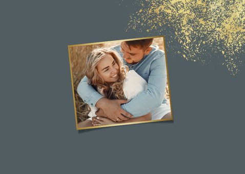 Kerstkaart nieuwjaar fijne feestdagen goud foto's 2