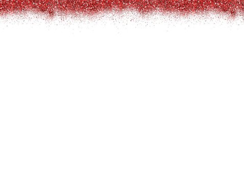 kerstkaart rode glitter rand 2