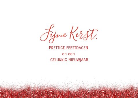 kerstkaart rode glitter rand 3