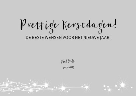 Kerstkaart romantische foto kaart met twinkelingen 3