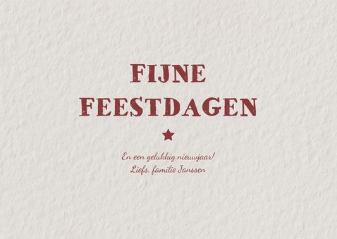 Kerstkaart rood ruitpatroon met foto 3