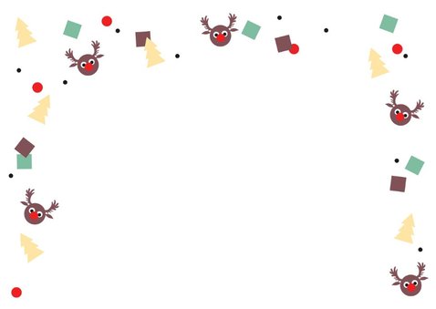 Kerstkaart Rudolf confetti Enjoy 2