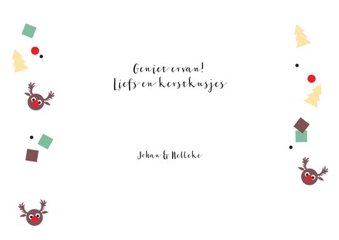 Kerstkaart Rudolf confetti Enjoy 3