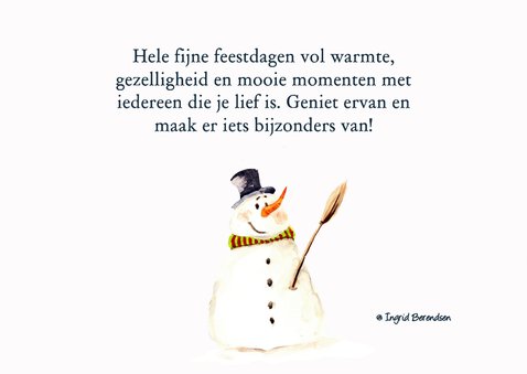 Kerstkaart samen een sneeuwpop maken 3