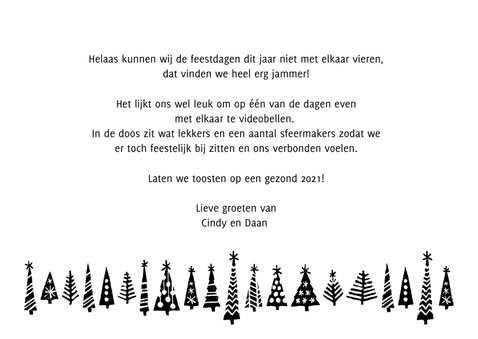 Kerstkaart samen op afstand fijne feestdagen 3