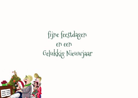 Kerstkaart Samenzang piano met kerstboom 3