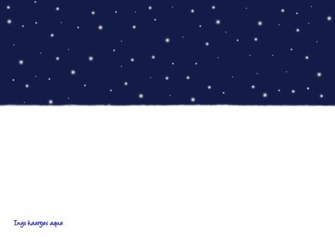 Kerstkaart Schapen in de sneeuw 2